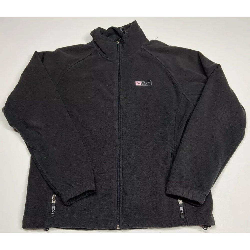 The Black Dog Martha's Vineyard Womens Medium Charcoal‎ Colored Fleece Coat  EUC